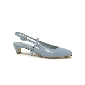 Halmanera Dina14 Light Blue Brezza Patent Leather Glaze Sandals - NWT